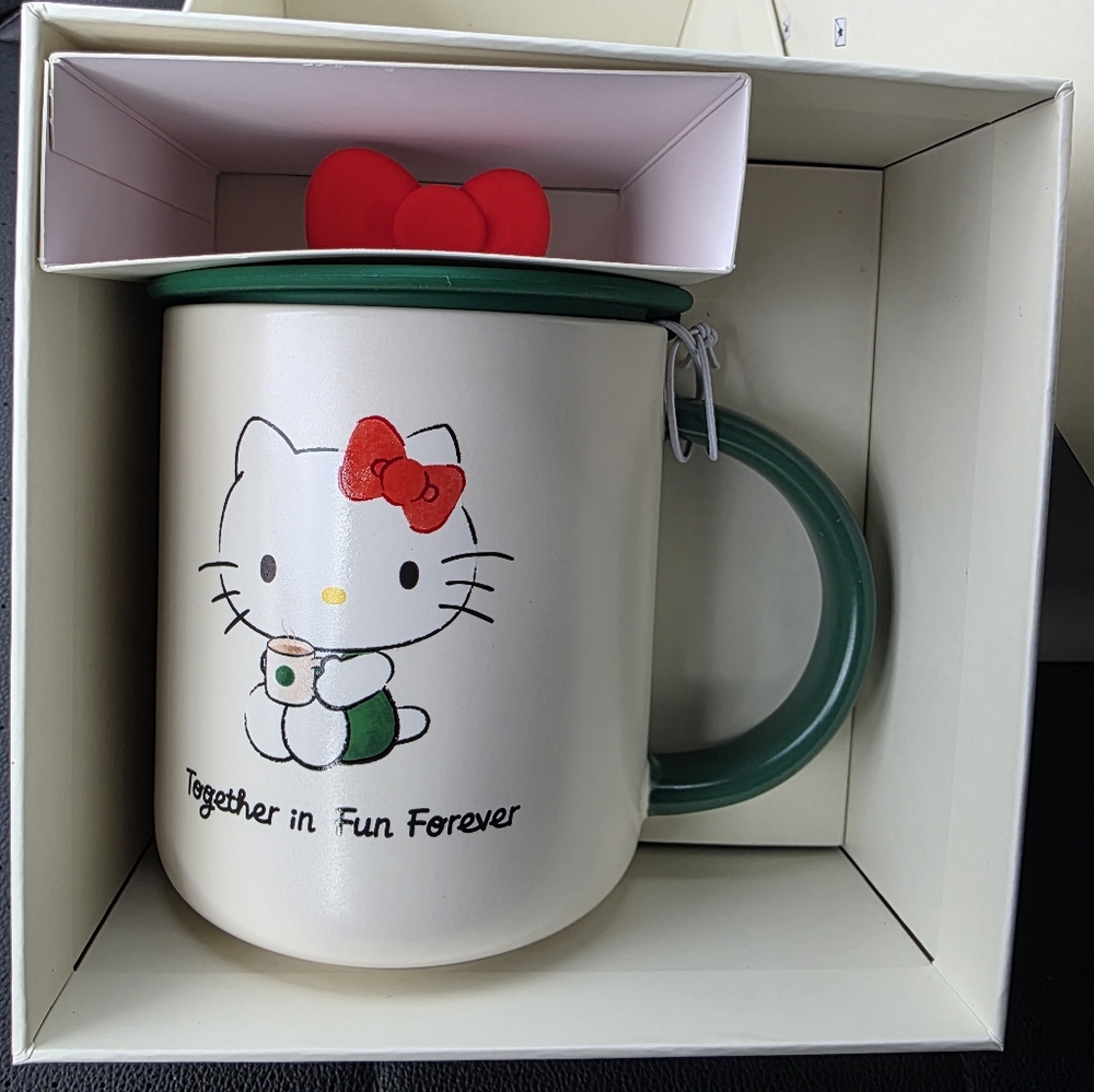 Hello Kitty x Starbucks Mug with Green Handle